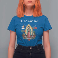Our Lady of Guadalupe Christmas T Shirt For Women Feliz Navidad - Wonder Print Shop