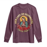 Virgen De Guadalupe Catholic Long Sleeve Shirt Our Lady Of Guadalupe - Wonder Print Shop