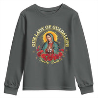 Virgen De Guadalupe Catholic Youth Sweatshirt Our Lady Of Guadalupe - Wonder Print Shop