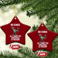No Kings Ceramic Ornament All I Want For Xmas Is Freedom - Wonder Print Shop