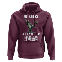 No Kings Hoodie All I Want For Christmas Is Freedom - Wonder Print Shop