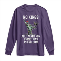 No Kings Long Sleeve Shirt All I Want For Christmas Is Freedom - Wonder Print Shop