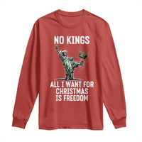 No Kings Long Sleeve Shirt All I Want For Christmas Is Freedom - Wonder Print Shop