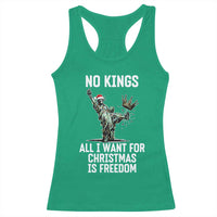 No Kings Racerback Tank Top All I Want For Christmas Is Freedom - Wonder Print Shop