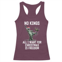 No Kings Racerback Tank Top All I Want For Christmas Is Freedom - Wonder Print Shop