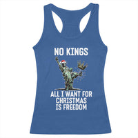 No Kings Racerback Tank Top All I Want For Christmas Is Freedom - Wonder Print Shop