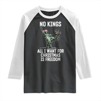 No Kings Raglan Shirt All I Want For Christmas Is Freedom - Wonder Print Shop