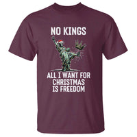No Kings T Shirt All I Want For Christmas Is Freedom - Wonder Print Shop