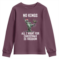 No Kings Youth Sweatshirt All I Want For Christmas Is Freedom - Wonder Print Shop
