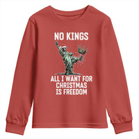 No Kings Youth Sweatshirt All I Want For Christmas Is Freedom - Wonder Print Shop