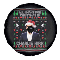 Charlie Kirk Christmas Spare Tire Cover Freedom Memorial Patriotic Christian Xmas - Wonder Print Shop
