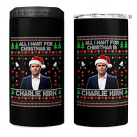 Charlie Kirk Christmas 4 in 1 Can Cooler Tumbler Freedom Memorial Patriotic Christian Xmas - Wonder Print Shop