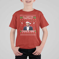 Charlie Kirk Christmas T Shirt For Kid Freedom Memorial Patriotic Christian Xmas - Wonder Print Shop
