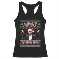 Charlie Kirk Christmas Racerback Tank Top Freedom Memorial Patriotic Christian Xmas - Wonder Print Shop
