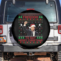 Charlie Kirk Christmas Spare Tire Cover Freedom To Say Merry Christmas - Wonder Print Shop