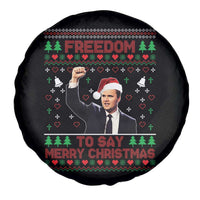 Charlie Kirk Christmas Spare Tire Cover Freedom To Say Merry Christmas - Wonder Print Shop
