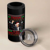 Charlie Kirk Christmas 4 in 1 Can Cooler Tumbler Freedom To Say Merry Christmas - Wonder Print Shop