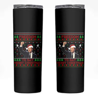 Charlie Kirk Christmas Skinny Tumbler Freedom To Say Merry Christmas - Wonder Print Shop