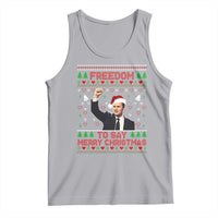 Charlie Kirk Christmas Tank Top Freedom To Say Merry Christmas - Wonder Print Shop