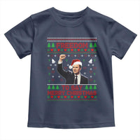 Charlie Kirk Christmas Toddler T Shirt Freedom To Say Merry Christmas - Wonder Print Shop