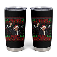 Charlie Kirk Christmas Tumbler Cup Freedom To Say Merry Christmas - Wonder Print Shop