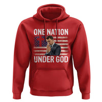 Charlie Kirk Christian Hoodie One Nation Under God Patriotic Faith - Wonder Print Shop