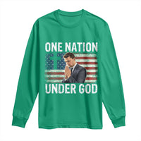 Charlie Kirk Christian Long Sleeve Shirt One Nation Under God Patriotic Faith - Wonder Print Shop
