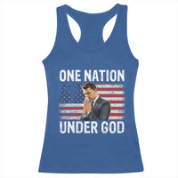 Charlie Kirk Christian Racerback Tank Top One Nation Under God Patriotic Faith - Wonder Print Shop