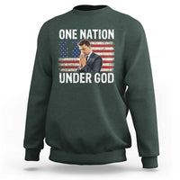 Charlie Kirk Christian Sweatshirt One Nation Under God Patriotic Faith - Wonder Print Shop