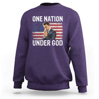 Charlie Kirk Christian Sweatshirt One Nation Under God Patriotic Faith - Wonder Print Shop