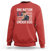 Charlie Kirk Christian Sweatshirt One Nation Under God Patriotic Faith - Wonder Print Shop