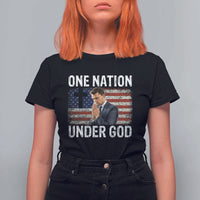 Charlie Kirk Christian T Shirt For Women One Nation Under God Patriotic Faith - Wonder Print Shop