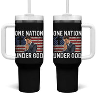 Charlie Kirk Christian Tumbler With Handle One Nation Under God Patriotic Faith - Wonder Print Shop
