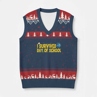 67 Six Seven Meme V-Neck Knit Sweater Vest Funny Hanukkah School Days - Wonder Print Shop