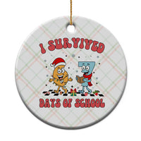 67 Six Seven Christmas Meme Ceramic Ornament I Survived Days Of School - Wonder Print Shop