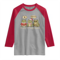 67 Six Seven Christmas Meme Raglan Shirt Funny Frog Christmas Xmas - Wonder Print Shop
