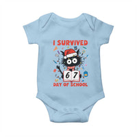 I Survived 67 Days Of School Cat Meme Baby Onesie Funny Christmas Six Seven Meme - Wonder Print Shop
