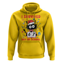 I Survived 67 Days Of School Cat Meme Hoodie Funny Christmas Six Seven Meme - Wonder Print Shop