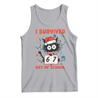 I Survived 67 Days Of School Cat Meme Tank Top Funny Christmas Six Seven Meme - Wonder Print Shop