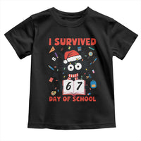 I Survived 67 Days Of School Cat Meme Toddler T Shirt Funny Christmas Six Seven Meme - Wonder Print Shop