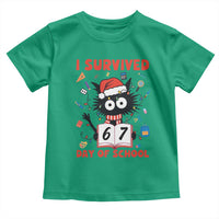 I Survived 67 Days Of School Cat Meme Toddler T Shirt Funny Christmas Six Seven Meme - Wonder Print Shop