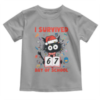 I Survived 67 Days Of School Cat Meme Toddler T Shirt Funny Christmas Six Seven Meme - Wonder Print Shop