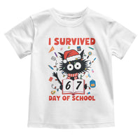 I Survived 67 Days Of School Cat Meme Toddler T Shirt Funny Christmas Six Seven Meme - Wonder Print Shop