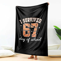67 Six Seven Meme Throw Blanket I Survived Days Of School - Wonder Print Shop