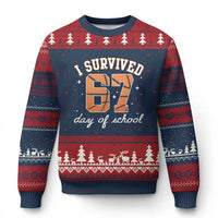 67 Six Seven Meme Ugly Christmas Sweater I Survived Days Of School - Wonder Print Shop
