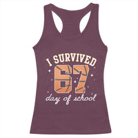 67 Six Seven Meme Racerback Tank Top I Survived Days Of School - Wonder Print Shop