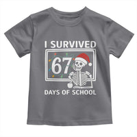 I Survived 67 Days Of School Skeleton Toddler T Shirt Funny Christmas Six Seven Meme - Wonder Print Shop