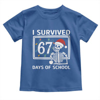 I Survived 67 Days Of School Skeleton Toddler T Shirt Funny Christmas Six Seven Meme - Wonder Print Shop