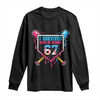 I Survived 67 Days Of School Baseball Ice Cream Long Sleeve Shirt Funny Christmas Six Seven Meme - Wonder Print Shop