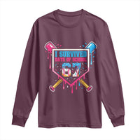 I Survived 67 Days Of School Baseball Ice Cream Long Sleeve Shirt Funny Christmas Six Seven Meme - Wonder Print Shop